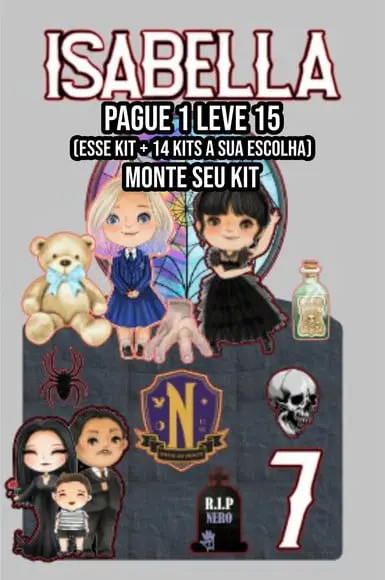 Arquivo de Corte Topo de Bolo Wandinha 2 Studio+14
