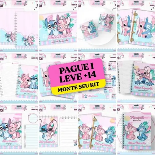 Arquivo de Corte Volta às Aulas Stitch e Angel 2