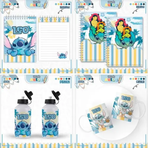 Arquivo de Corte Volta às Aulas Stitch Menino