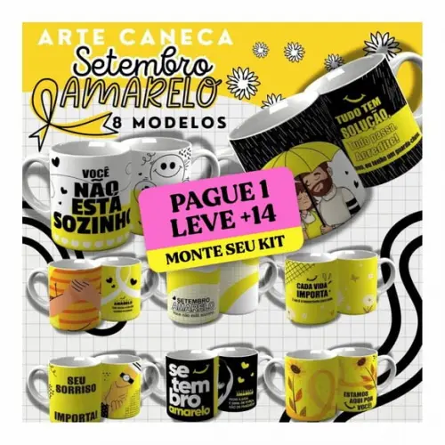 Arquivo Digital Arte Caneca Setembro Amarelo 1