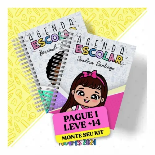 Arquivo Digital Agenda Escolar Menino Menina 1