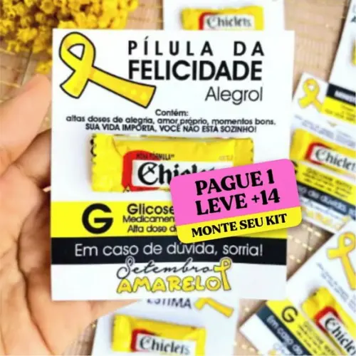 Arquivo Digital Card para Chiclete Setembro Amarelo 1