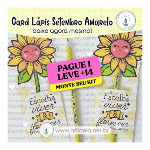 Arquivo Digital Card Lápis Setembro Amarelo