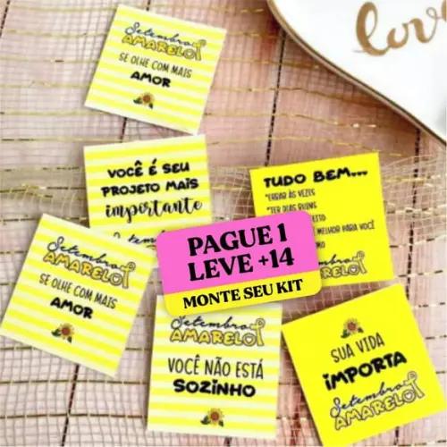 Arquivo Digital Mini Tag Setembro Amarelo