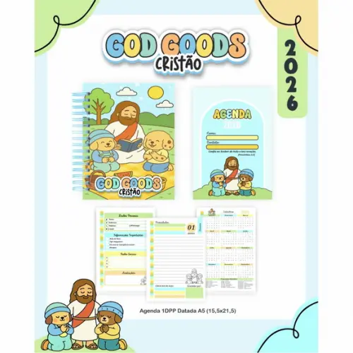 Arquivo Digital Volta às Aulas Bobbie Goods Cristão Menino