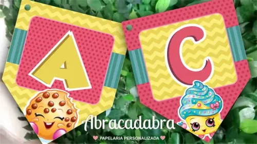 Bandeirola Digital Shopkins