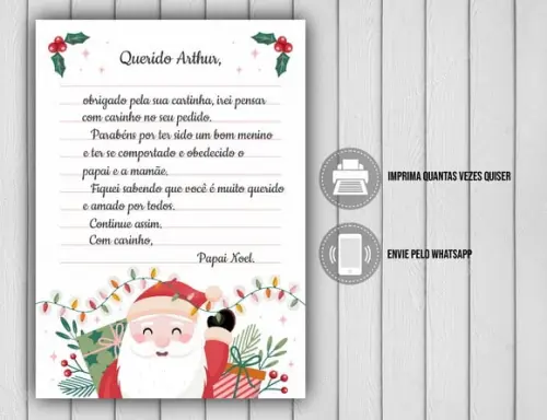 Cartinha Papai Noel Digital