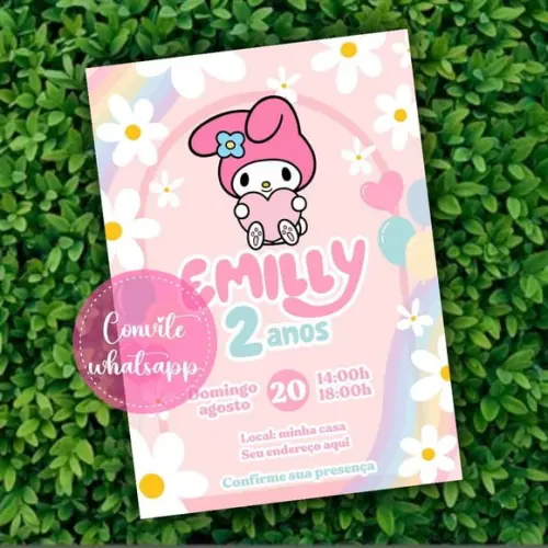 Convite Aniversário My Melody Digital