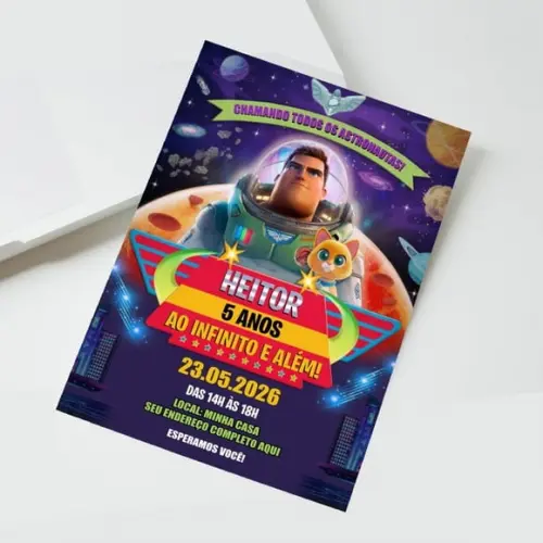 Convite Buzz Lightyear Digital
