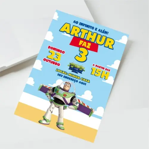 Convite Buzz Lightyear Digital