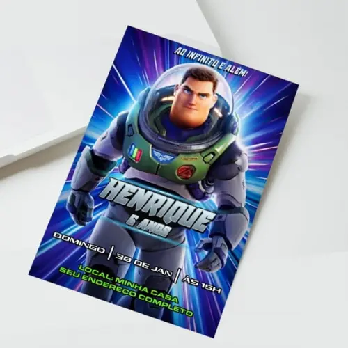 Convite Buzz Lightyear Digital