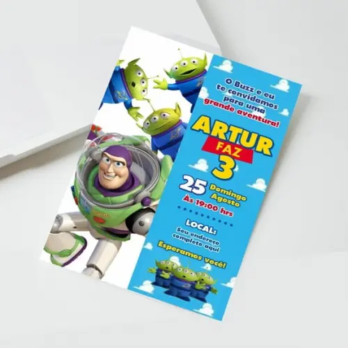 Convite Buzz Lightyear Digital