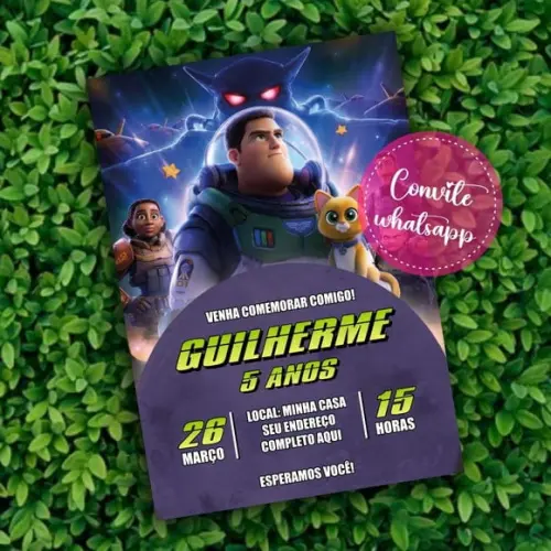 Convite Buzz Lightyear Digital