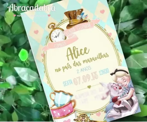 Convite Digital Alice no País das Maravilhas