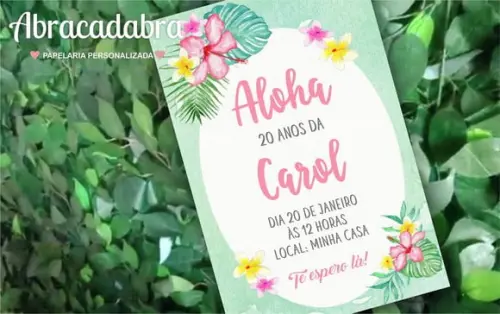 Convite Digital Aloha Tropical