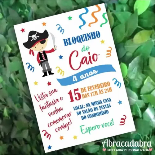 Convite Digital Bailinho de Carnaval