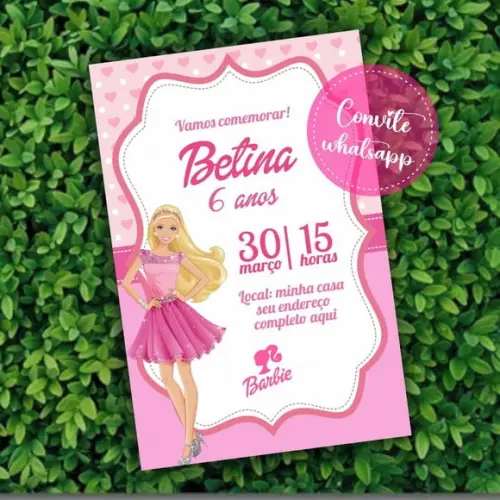 Convite Digital Barbie 07