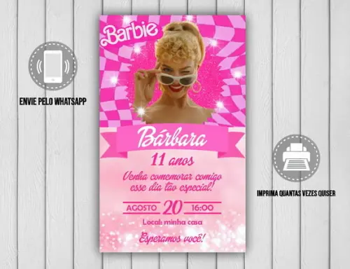 Convite Digital Barbie 09