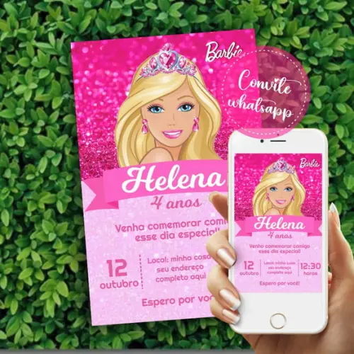 Convite Digital Barbie