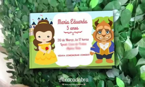Convite Digital Bela e a Fera
