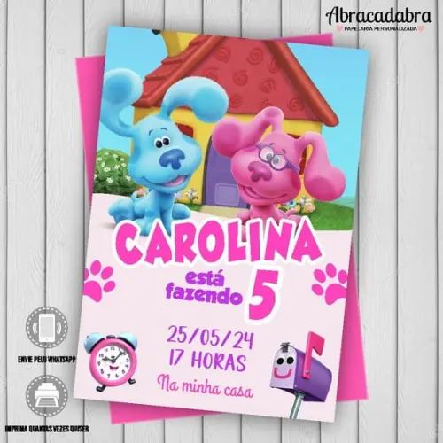 Convite Digital Blue Clues - as Pistas de Blue