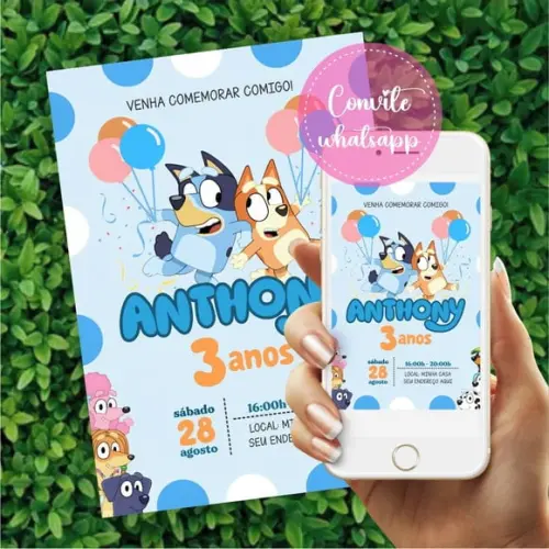 Convite Digital Bluey 20