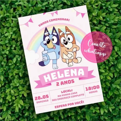 Convite Digital Bluey Menina 21