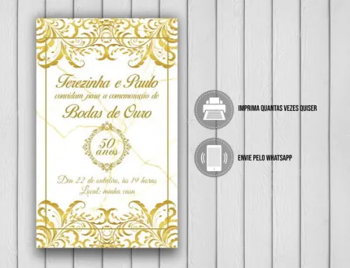 Convite Digital Bodas De Ouro
