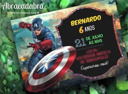 Convite Digital Capitão América