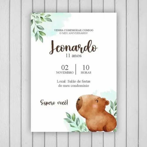 Convite Digital Capivara