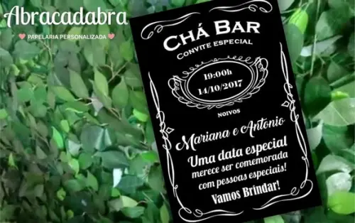 Convite Digital Chá Bar