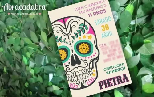 Convite Digital Caveira Mexicana