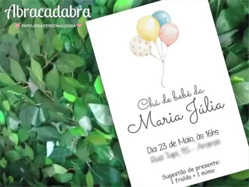 Convite Digital Chá de Bebê Menina