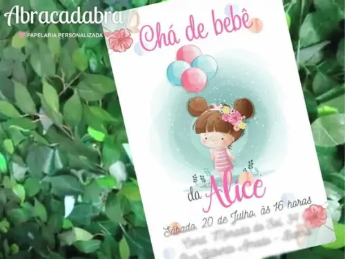 Convite Digital Chá de Bebê Menina