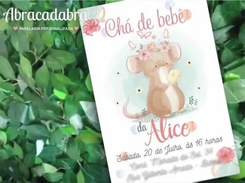 Convite Digital Chá de Bebê Menina