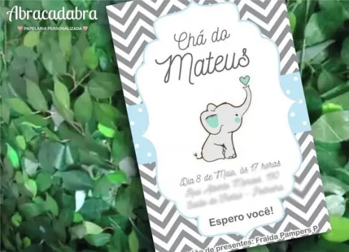 Convite Digital Chá de Bebê Menino