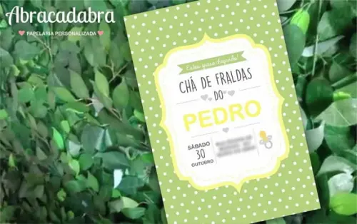 Convite Digital Chá de Fraldas