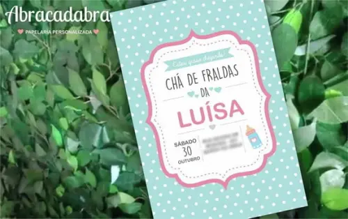 Convite Digital Chá de Fraldas