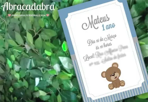 Convite Digital Chá de Bebê Ursinho