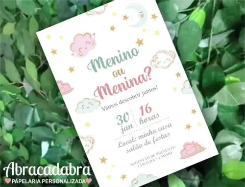 Convite Digital Chá Revelação