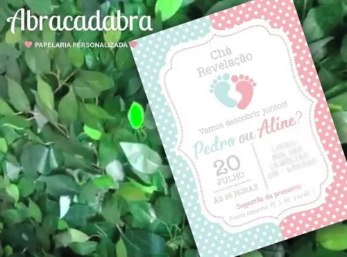 Convite Digital Chá Revelação