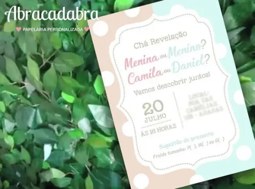 Convite Digital Chá Revelação