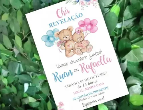 Convite Digital Chá Revelação