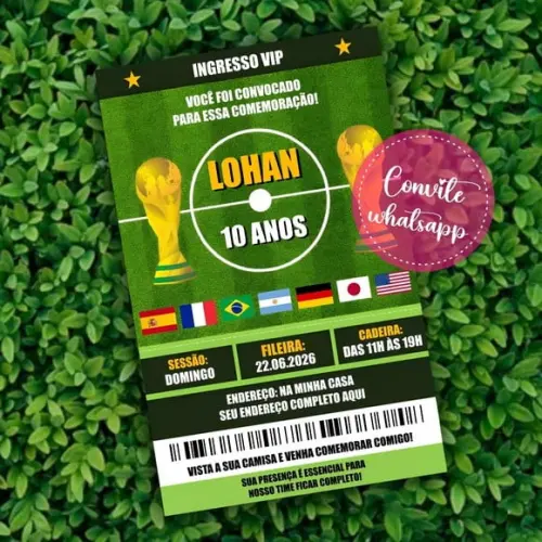 Convite Digital Copa do Mundo 2026