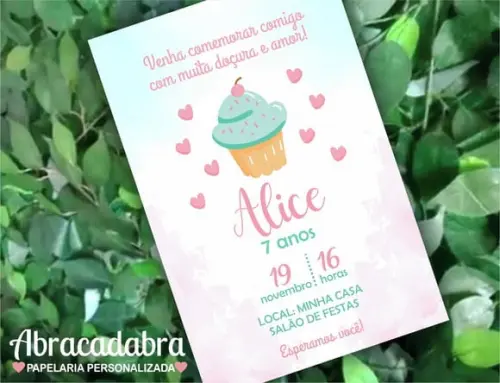 Convite Digital Cupcake