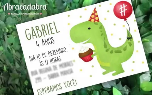 Convite Digital Dinossauro