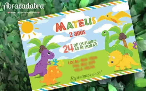 Convite Digital Dinossauros