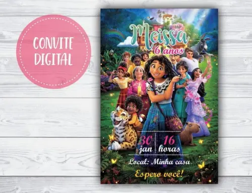 Convite Digital Encanto Disney