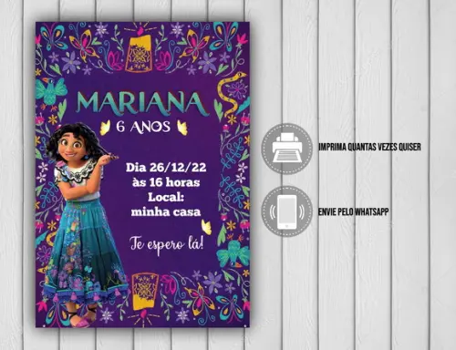 Convite Digital Encanto Disney