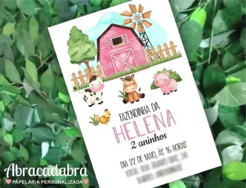 Convite Digital Fazendinha Menina